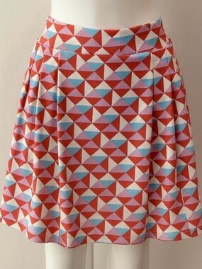 J McLaughlin Geometric Print Red & Blue Women’s Skort